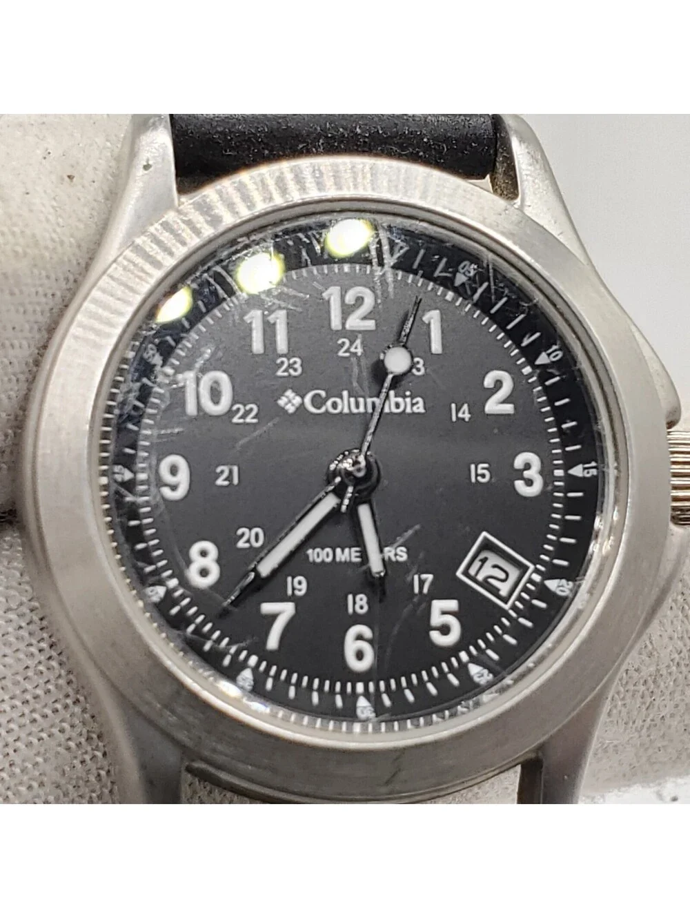 Columbia Watch Women 27mm Black Date 24hr Dial New Battery